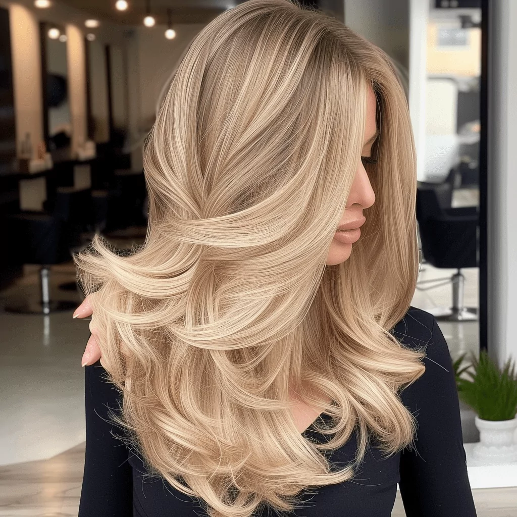 Airy Creamy Light Brown and Blonde Hair