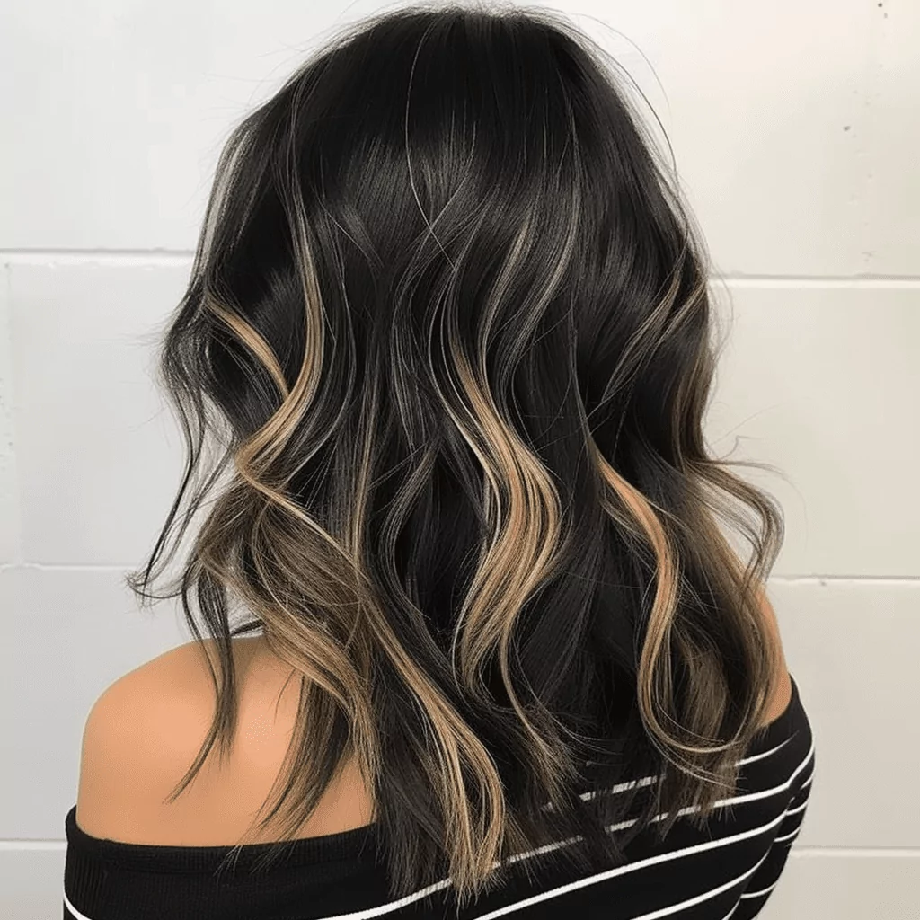 Black Hair With Blonde Highlights