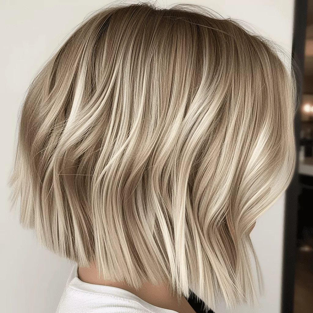 Blunt Blonde Bob with Highlights
