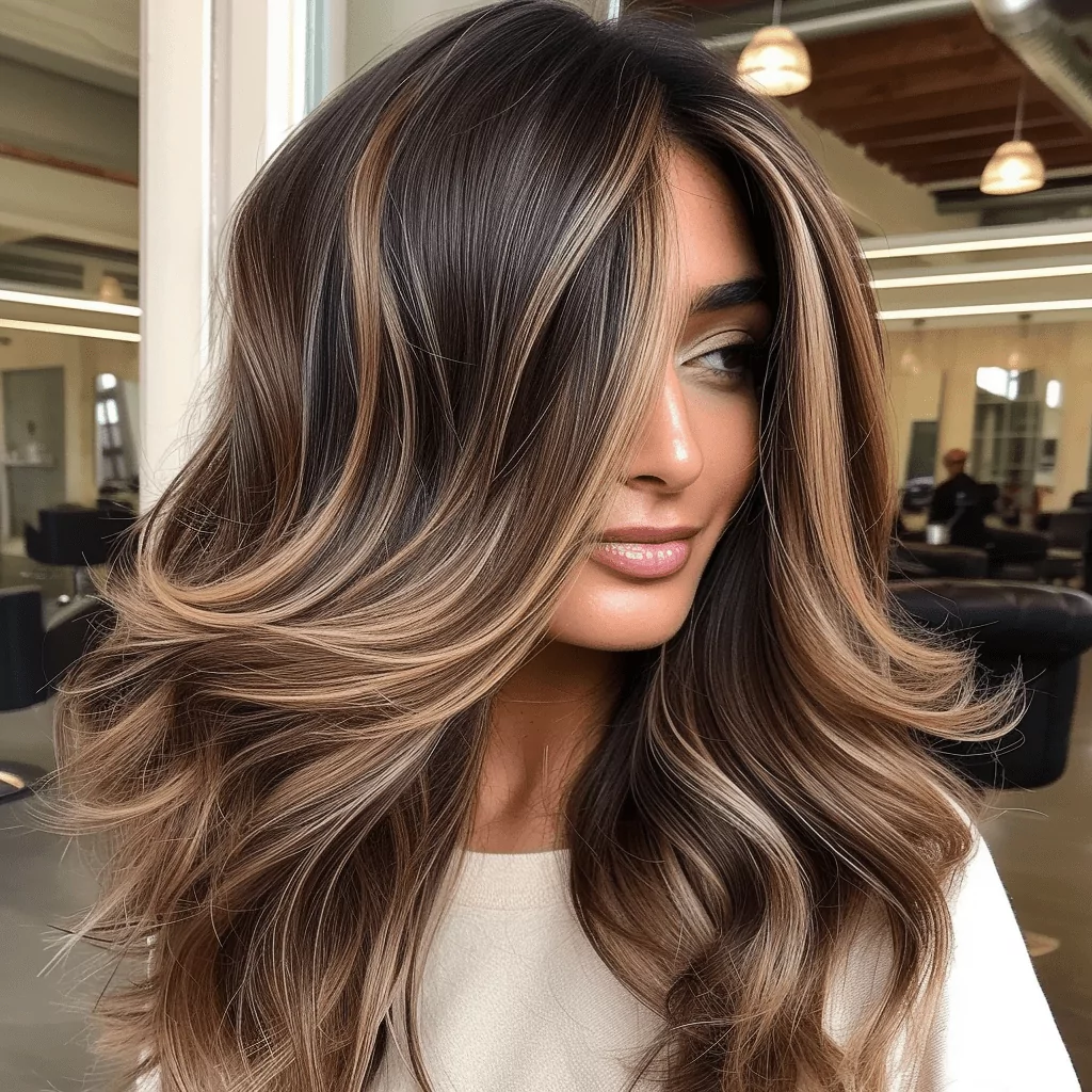 Brown Hair with Cool and Warm Highlights