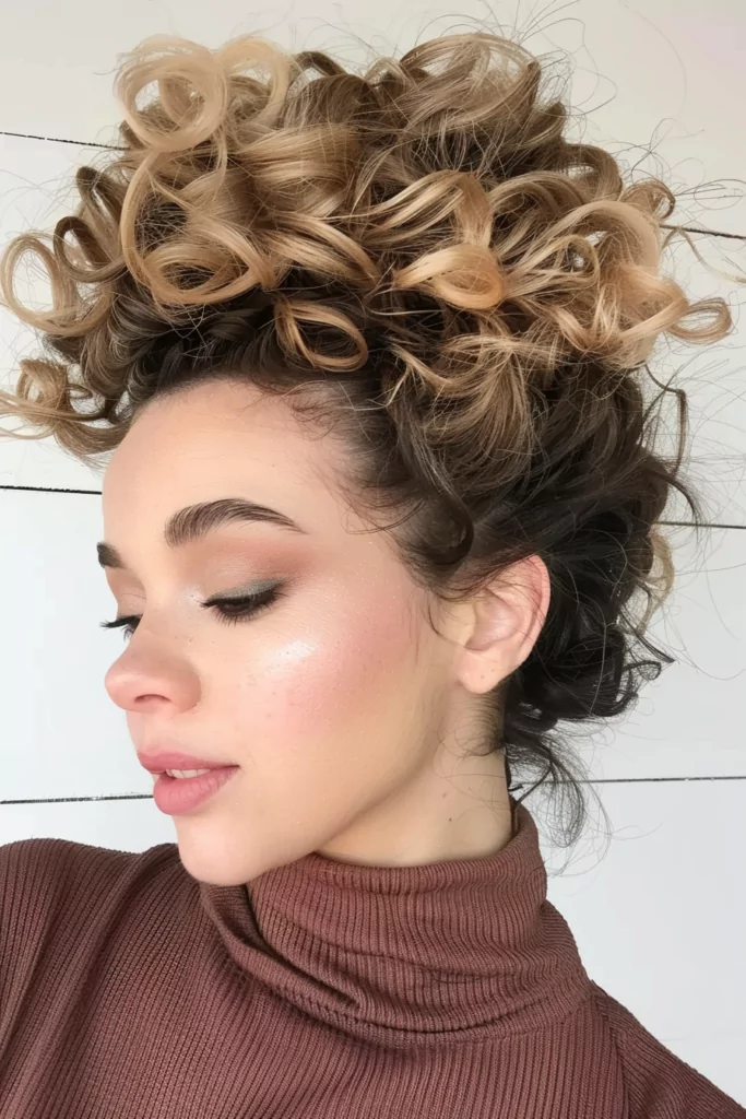 Curly French Twist