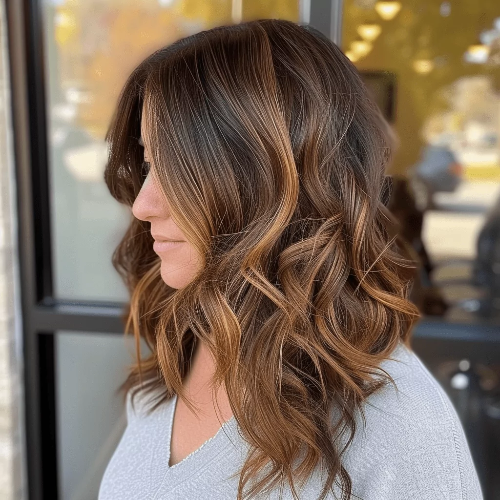 Highlighting Deep Root Color with Chestnut Strands