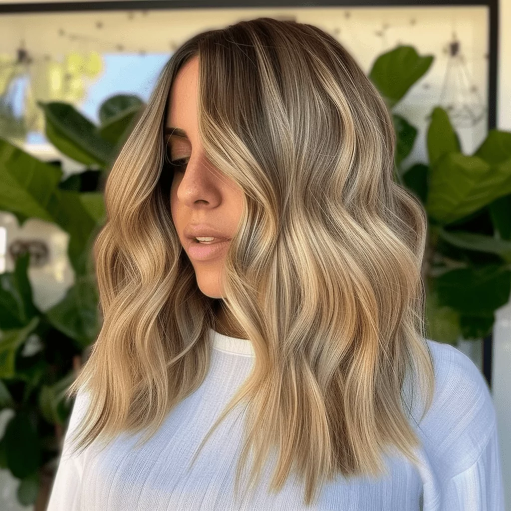 Light Brown Hairstyle with Warm Blonde Ends