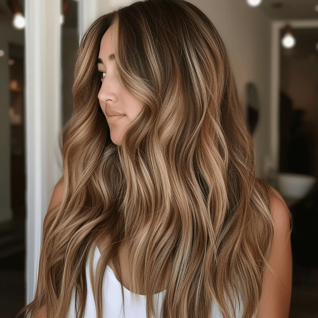 Long Bronde Tresses with Subtle Highlights