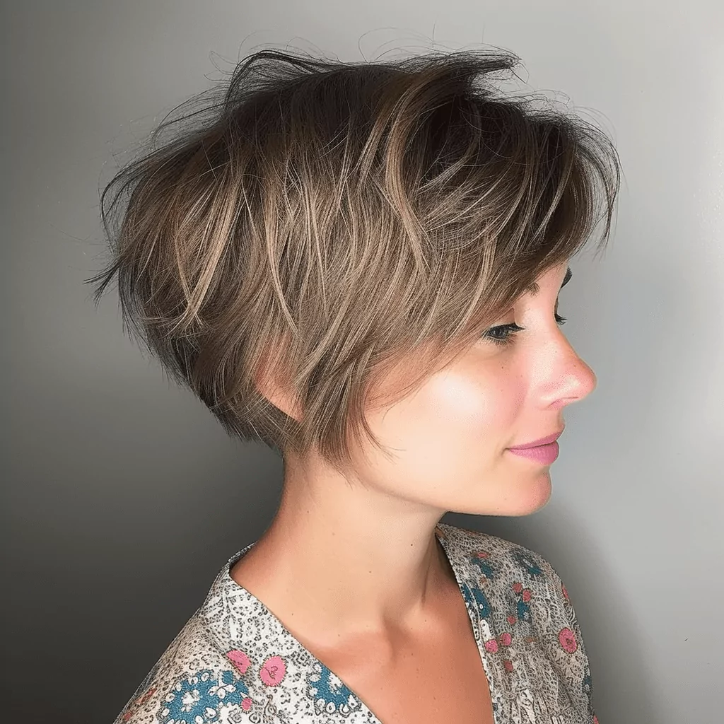 Long Tousled Layered Pixie Hairstyle