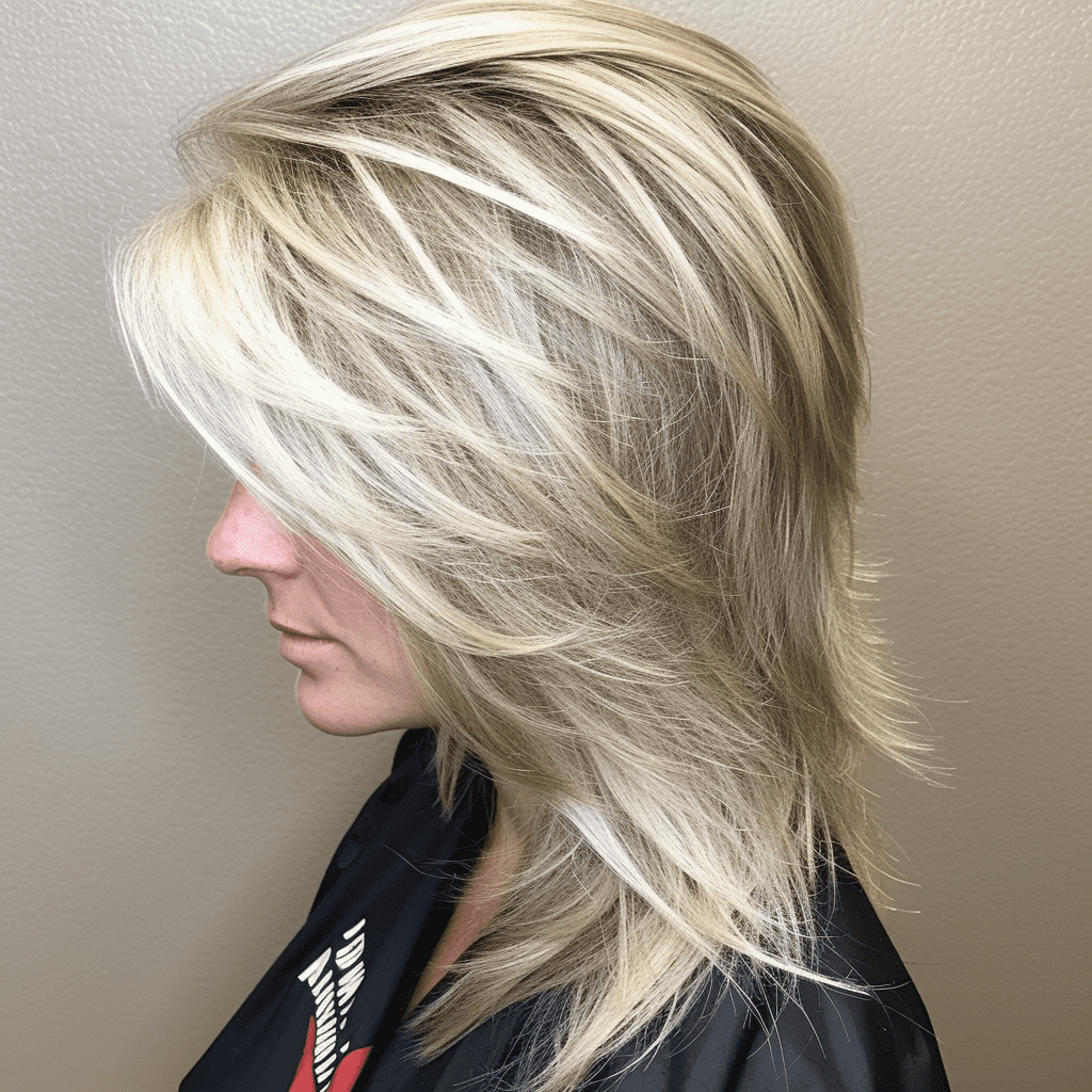 Medium Layered Blonde Haircut
