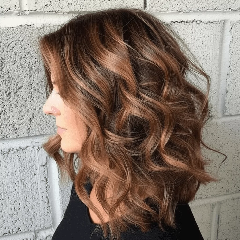 Medium Wavy Hairstyle For Thick Hair