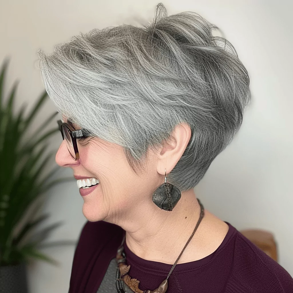 Over Elongated Gray Pixie