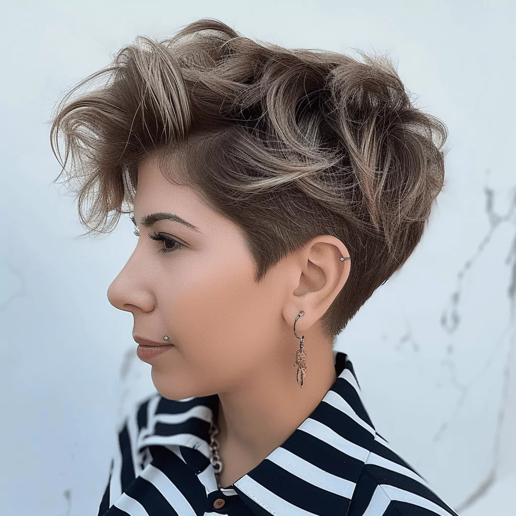 Short Feathered Hair with Undercut
