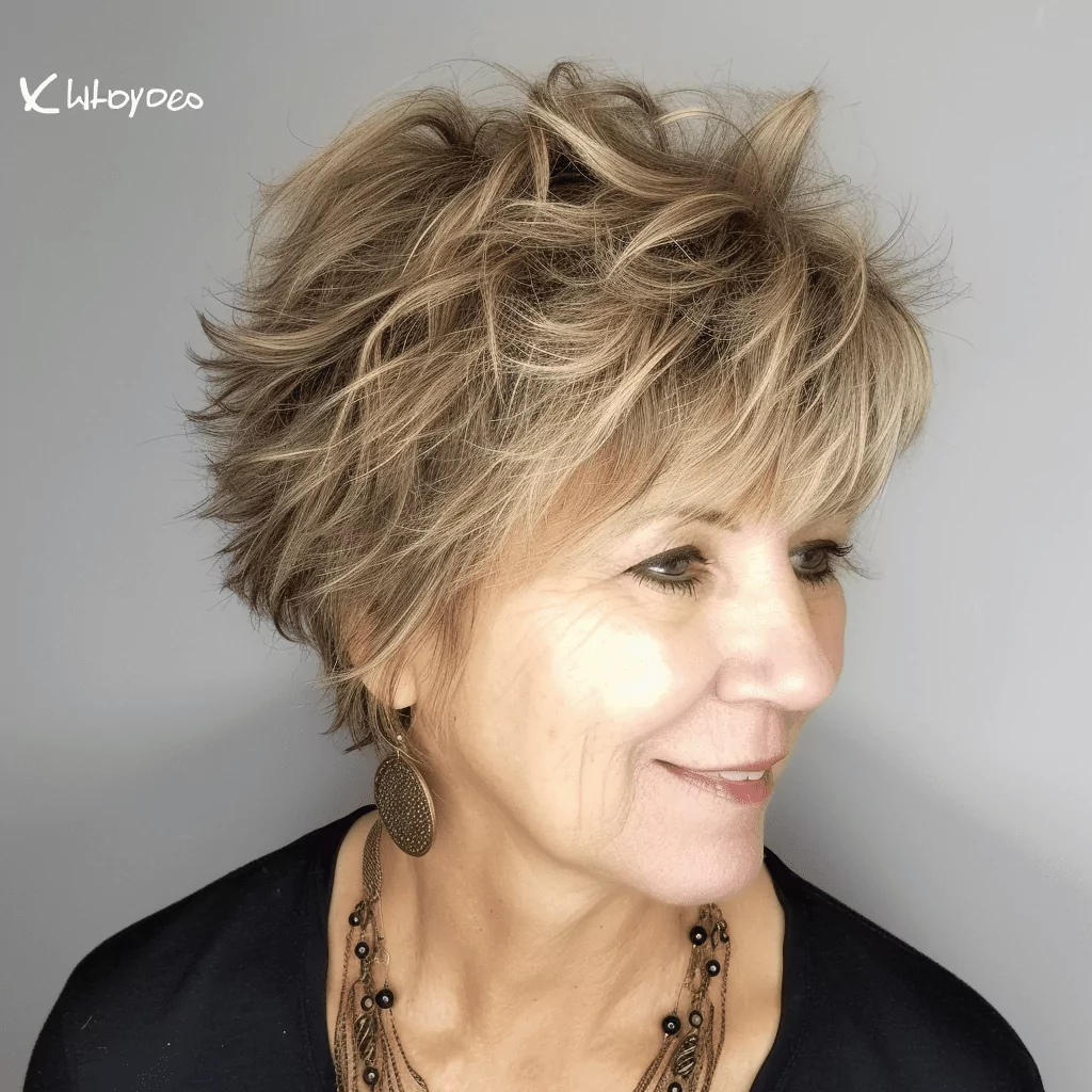 Short Tapered Shaggy Haircut For Women Over