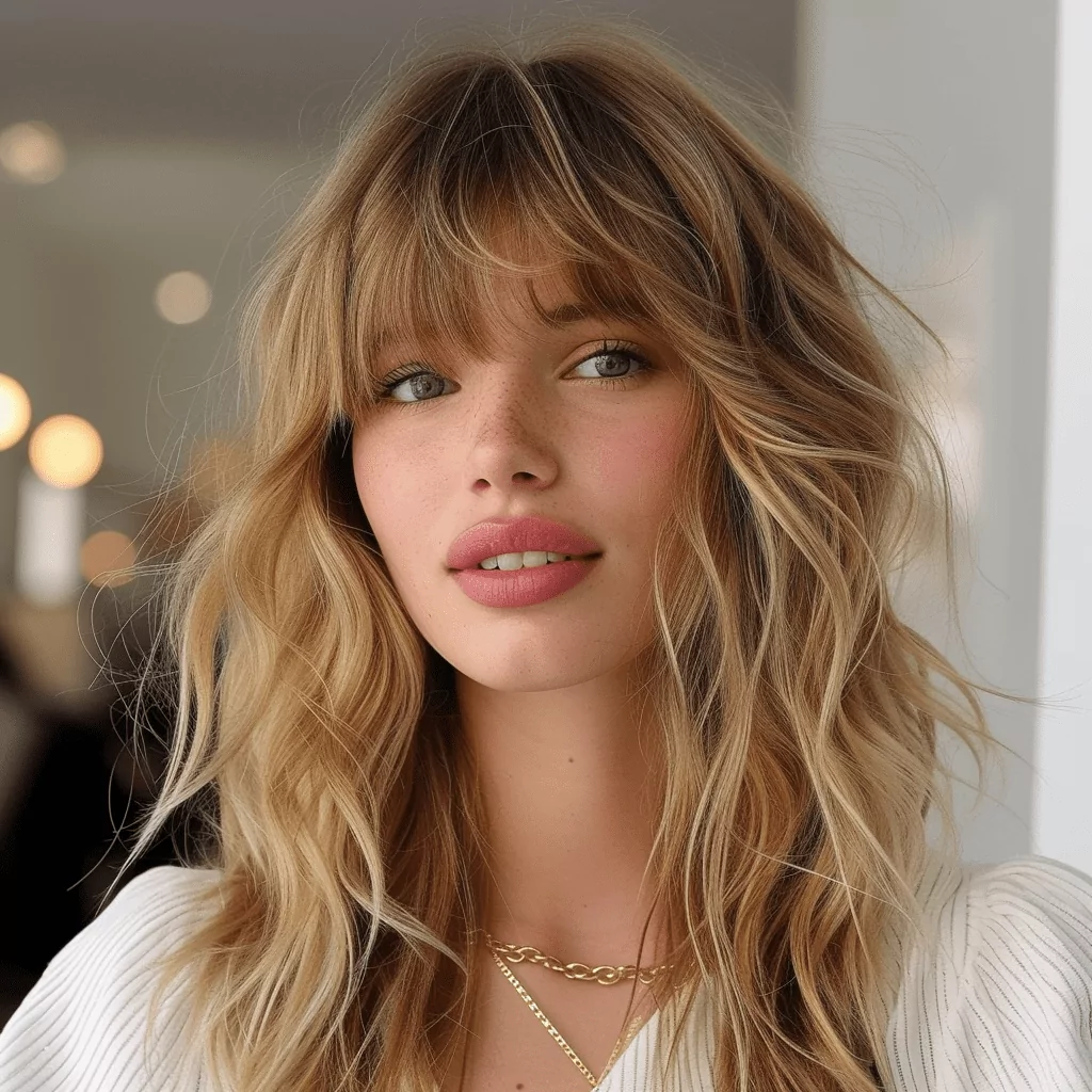 Soft Waves with See Through Bangs