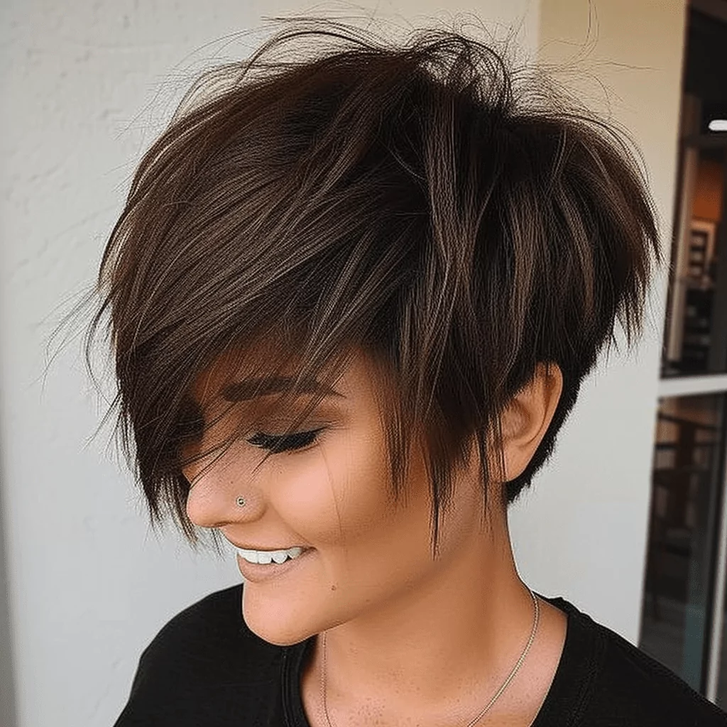Thick Hair Stacked Pixie Bob
