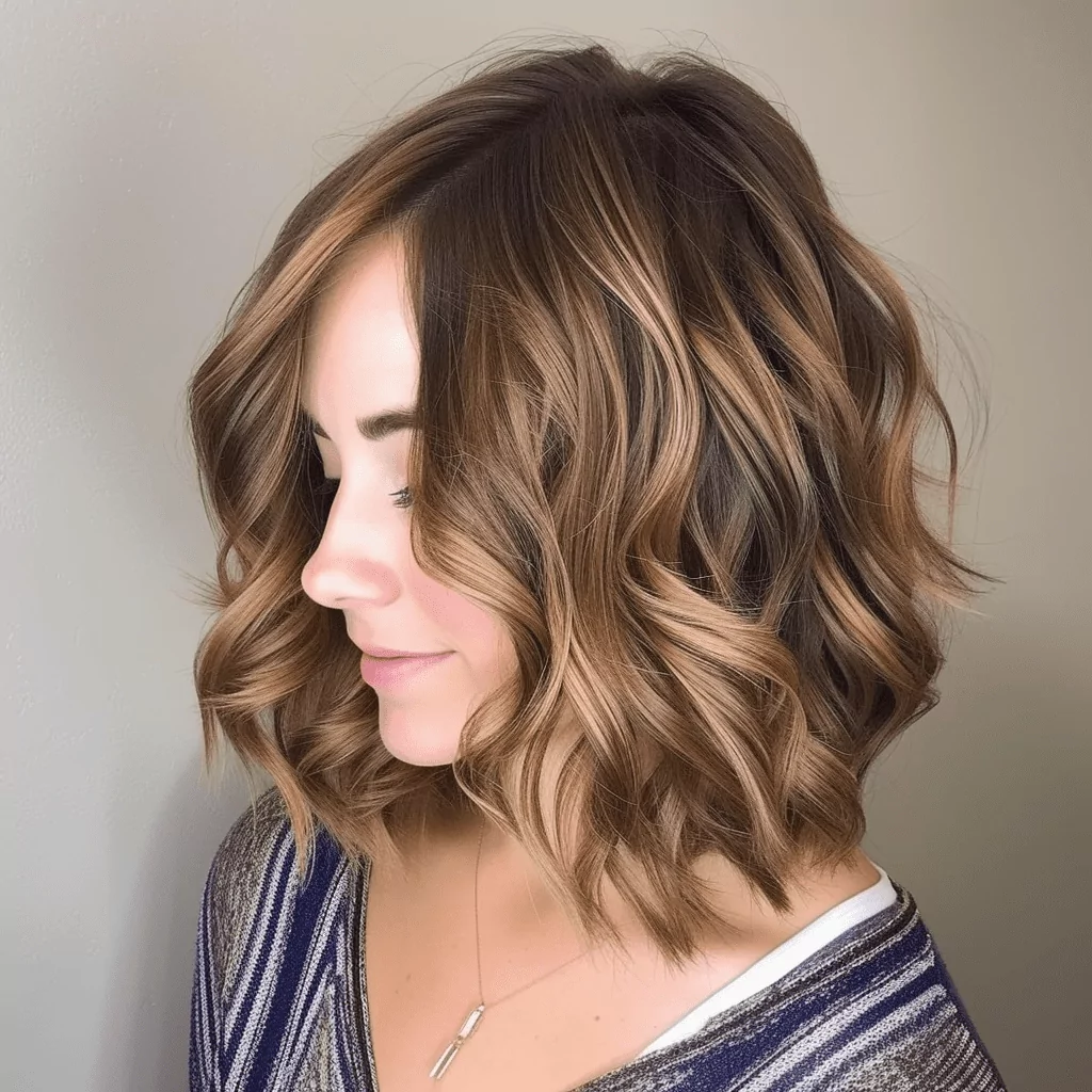 Wavy Shoulder Length Hairstyle