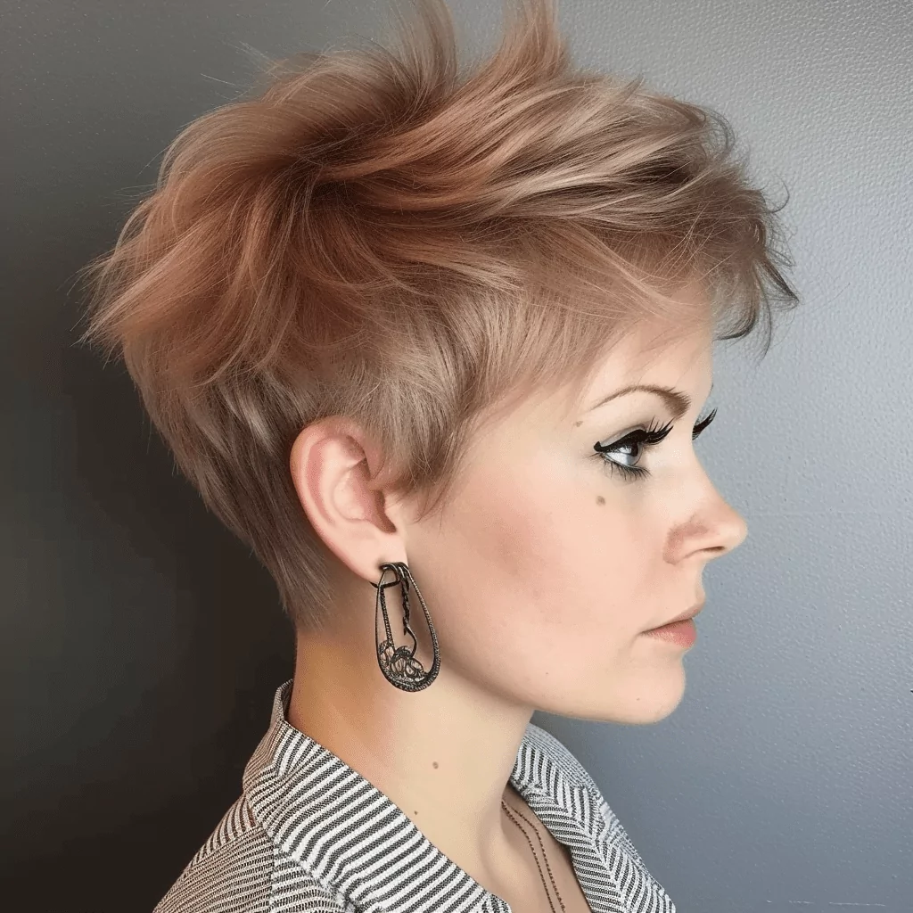 Ash Blonde Spiky Pixie Hairstyle