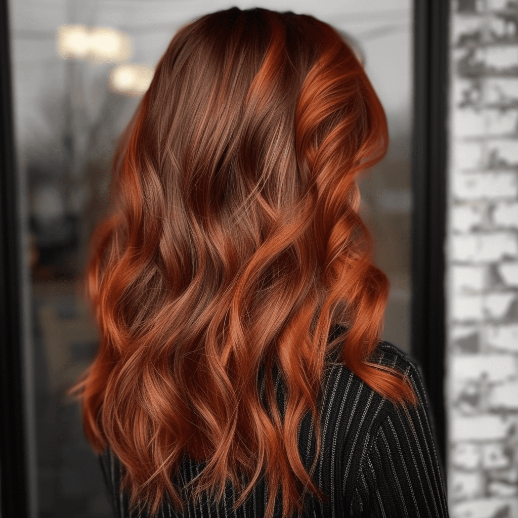 Auburn Hair with Bright Copper Ribbons