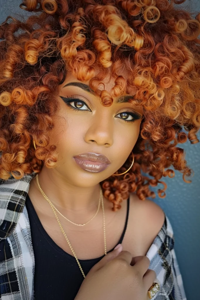 Bright Copper Afro Shag