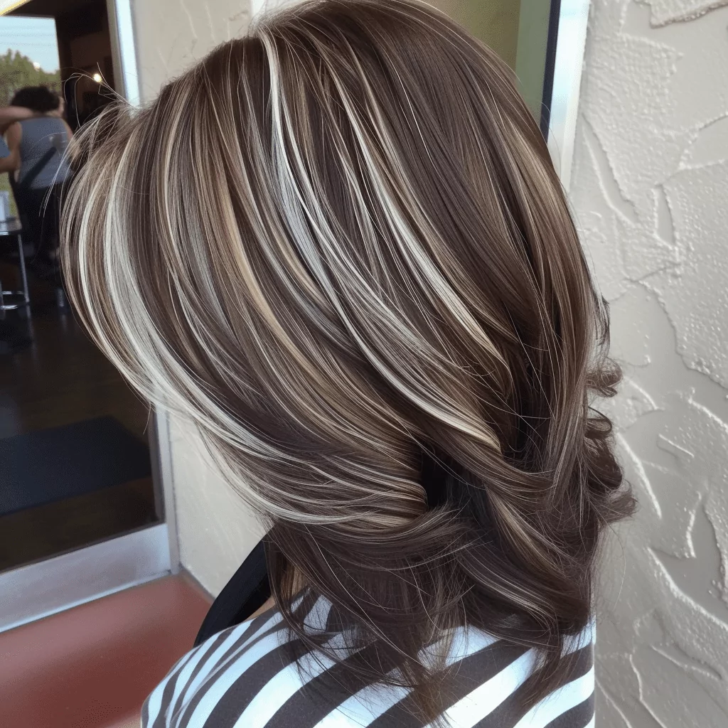 Brown Hair With Ash Highlights by Jes Barnwell
