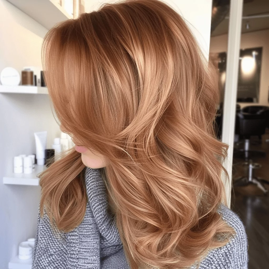 Brown Hair With Strawberry Blonde Balayage