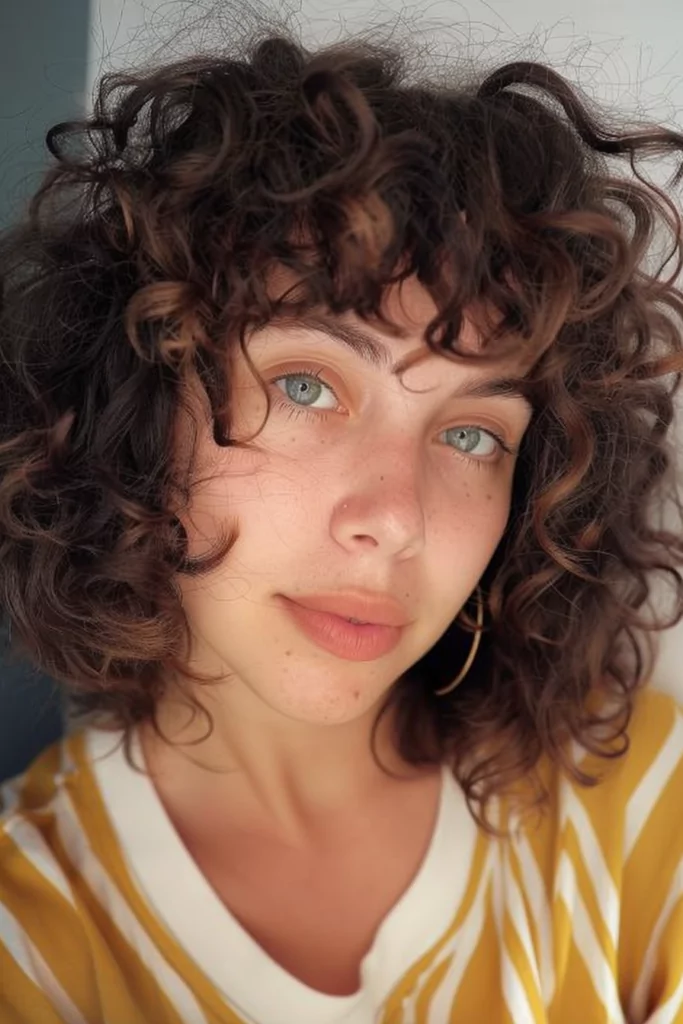 Curly Bangs Hairstyle