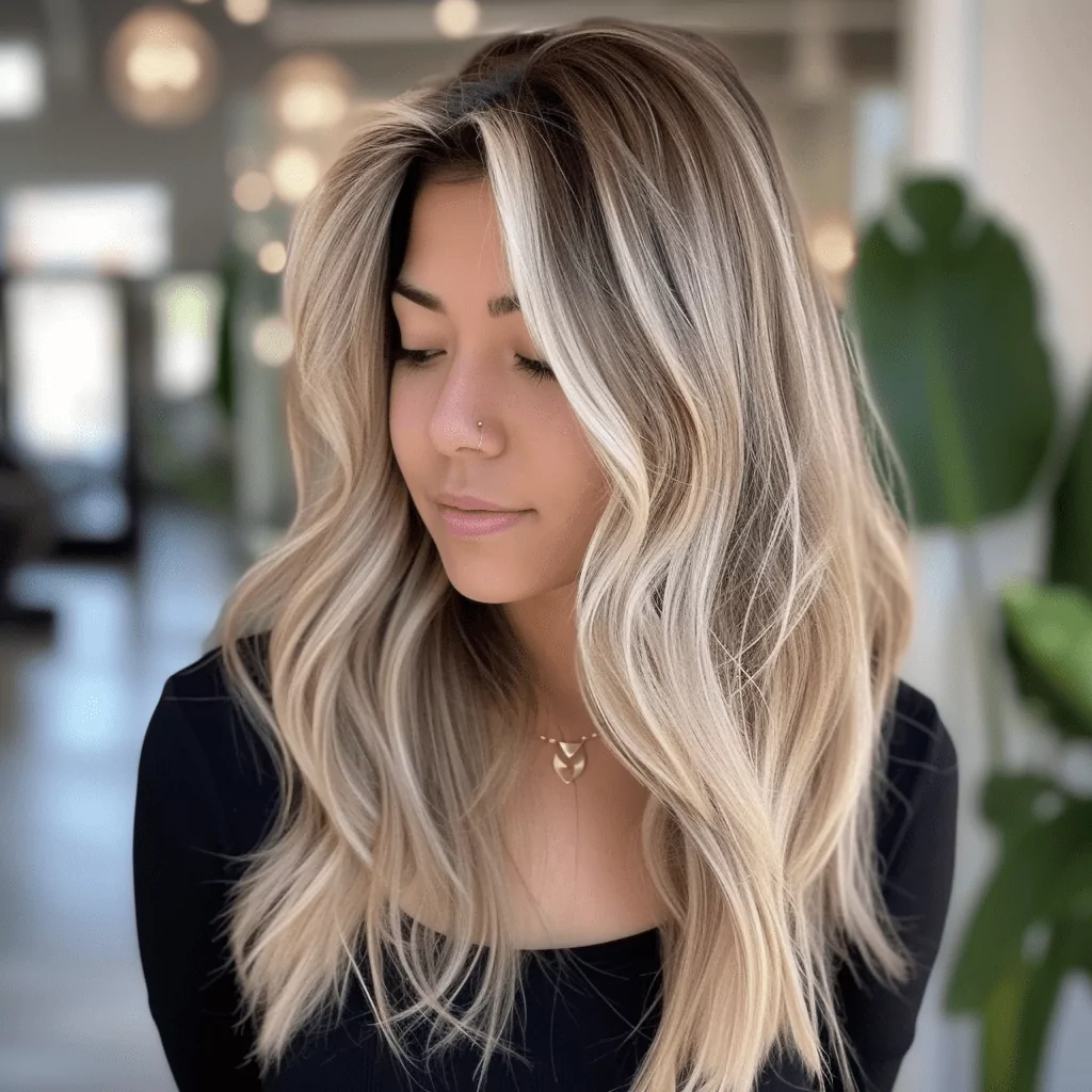 Dirty Blonde with Highlights and Shadow Roots