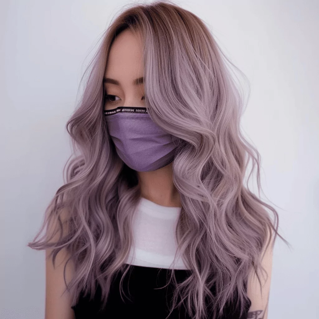 Dusty Lavender Beige Hair Color