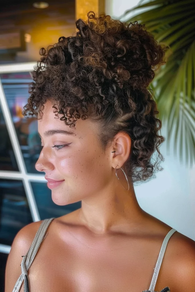 Easy Updo for Curly Hair