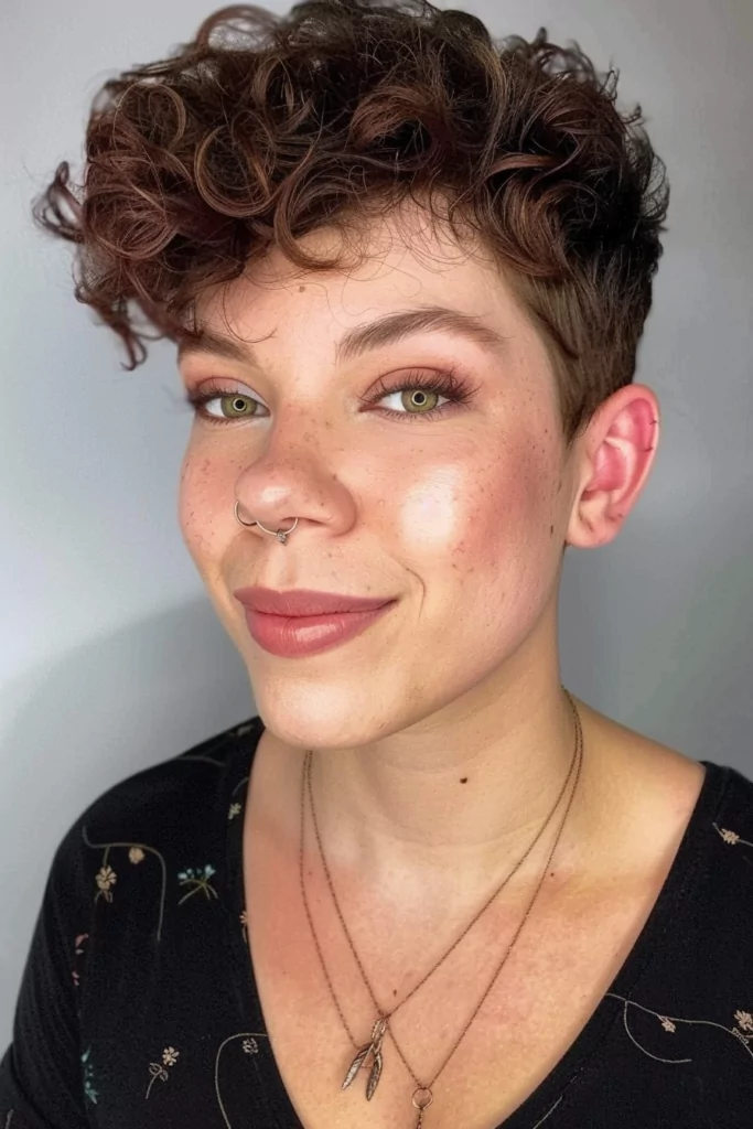 Edgy Pixie for Curly Hair