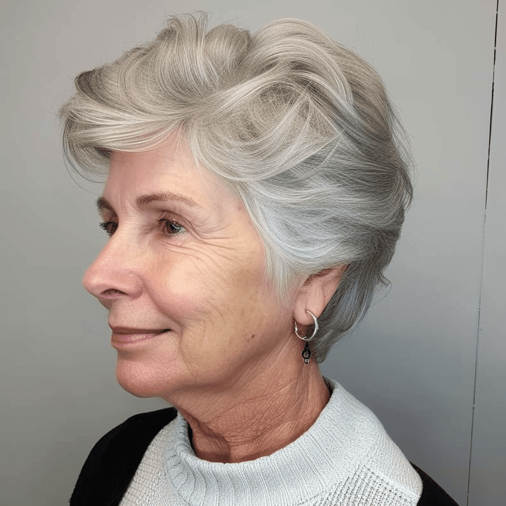 Feathered Short Hairstyles For Women Over