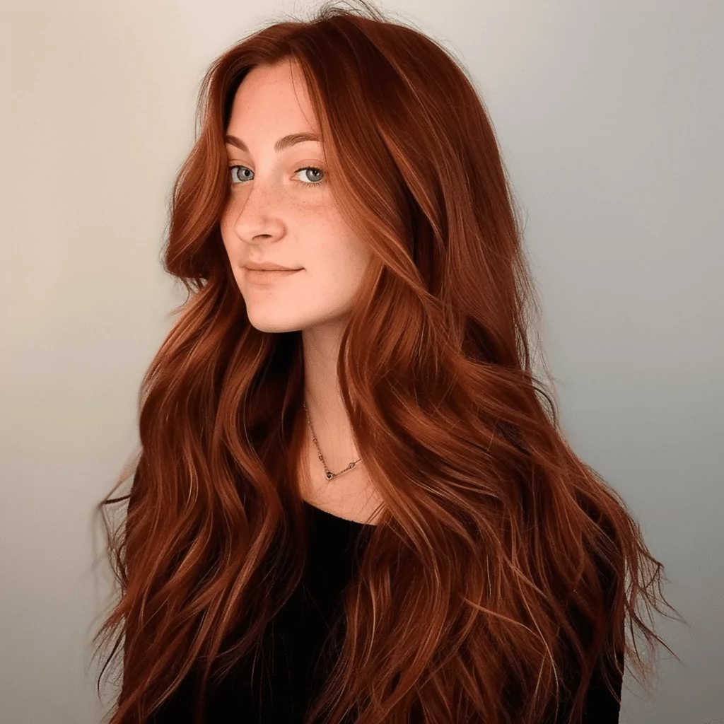 Long Dark Copper Hairstyle