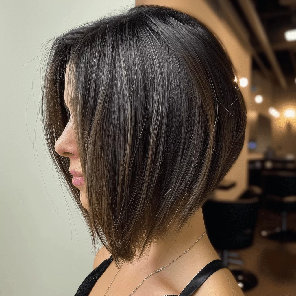 Long Inverted Bob With Elongated Front