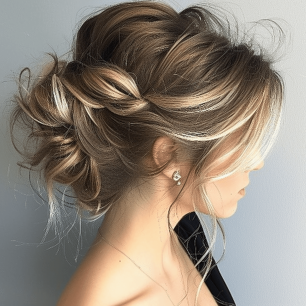 Loose Messy Updo with a Bouffant