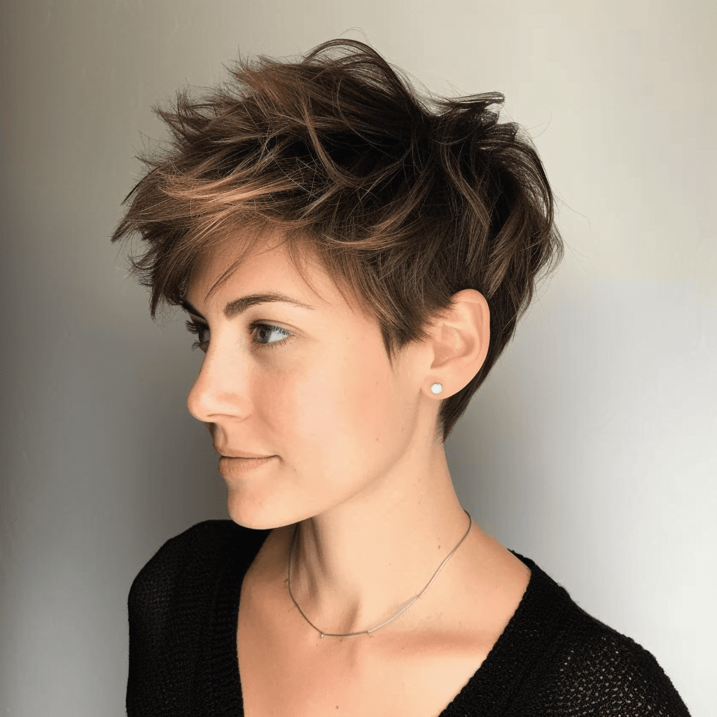 Messy Pixie For Thick Hair