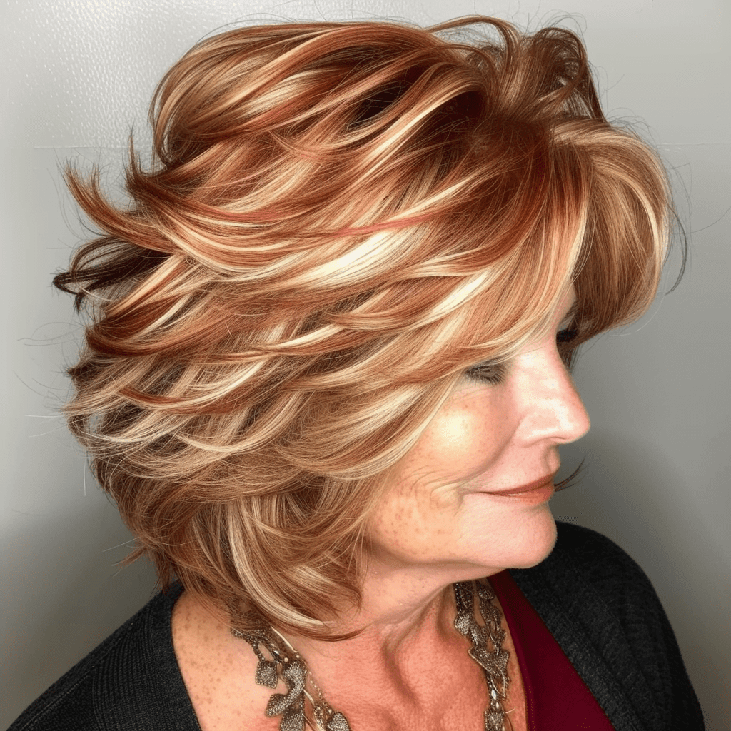 Over Medium Hairstyle With Angled Layers