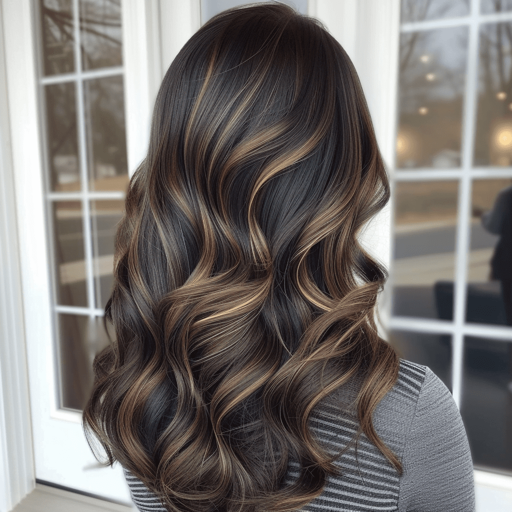 Silky Waves With Caramel Highlights