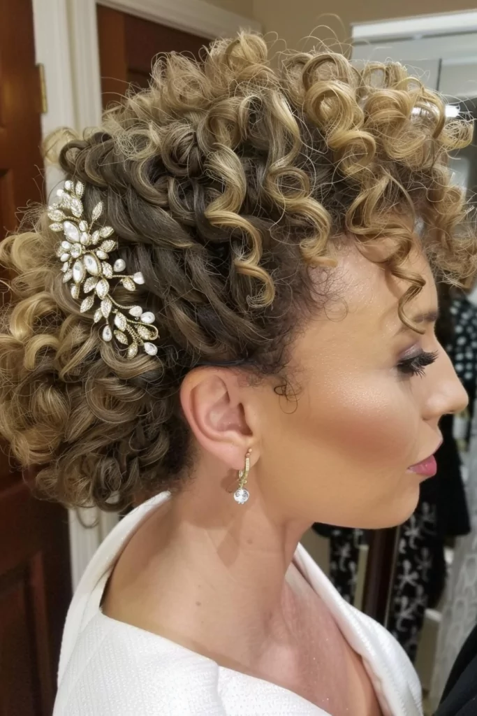Soft Updo for Tight Curls