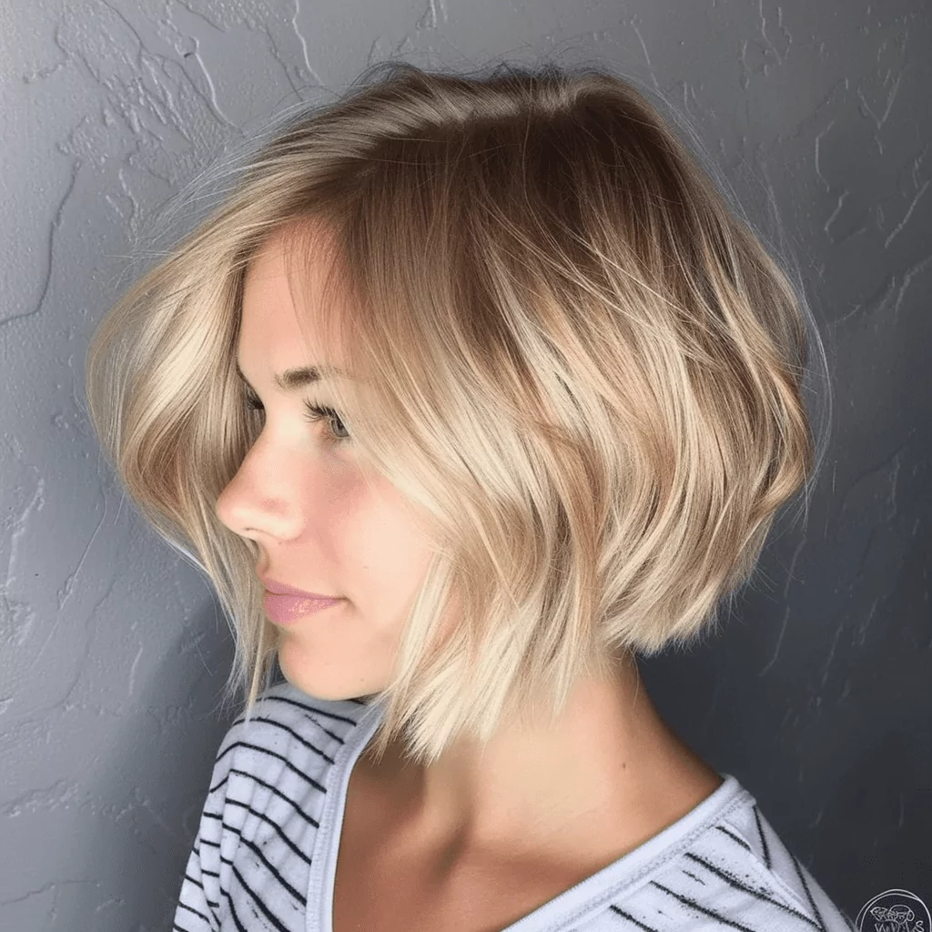 Tousled Bob With Grown Out Roots