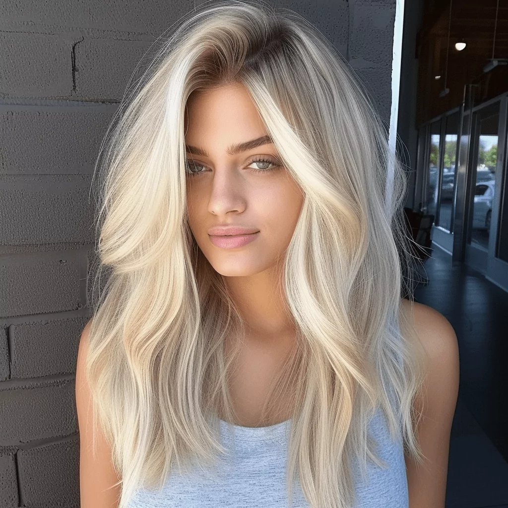 White Blonde Hair with Warm Touches