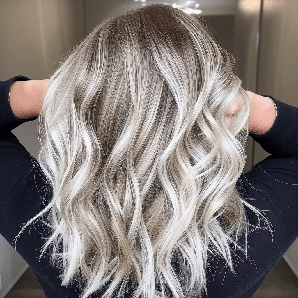 White and Silver Highlights for Brown Blonde Hair