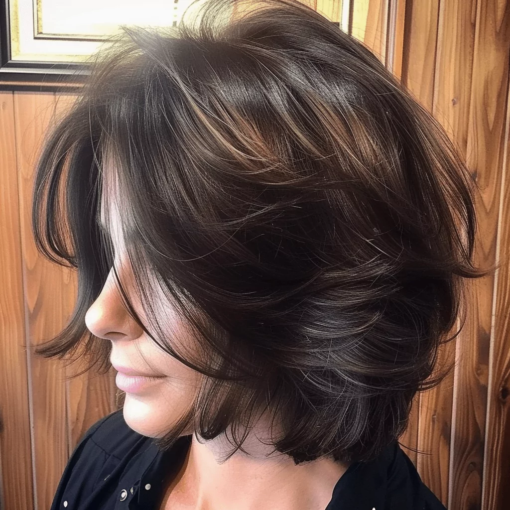 layered bob for thick hair