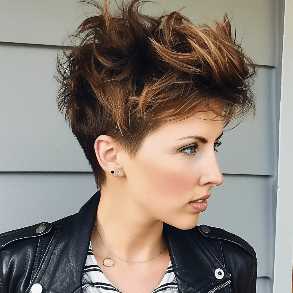 shaggy pixie with tapered sides