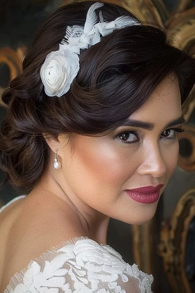 vintage wedding updo for long hair P