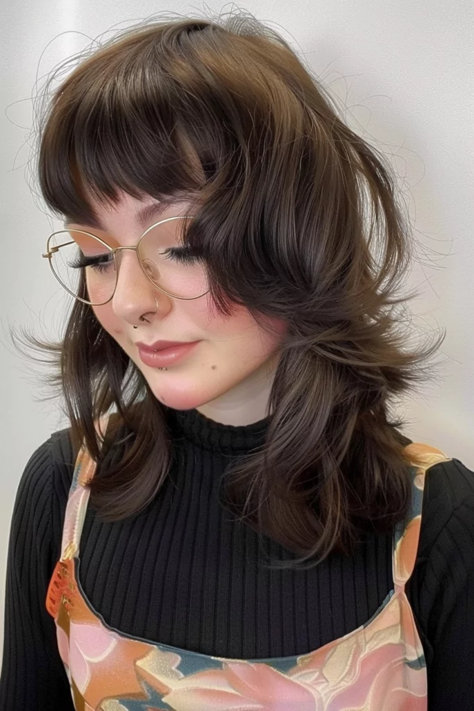 Flipped Wolf Haircut with Micro Fringe