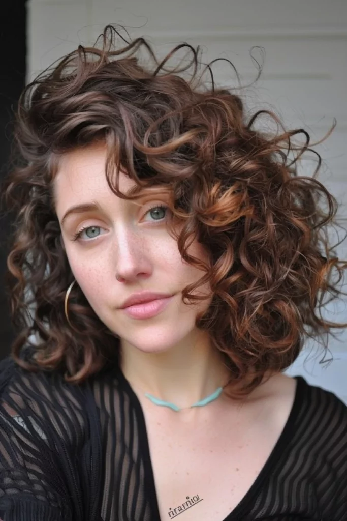 Mesmerizing Side Parted Curly Style