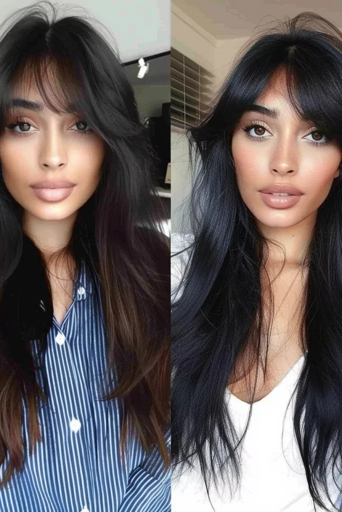 Stunning Long Thick Hair with Fringe