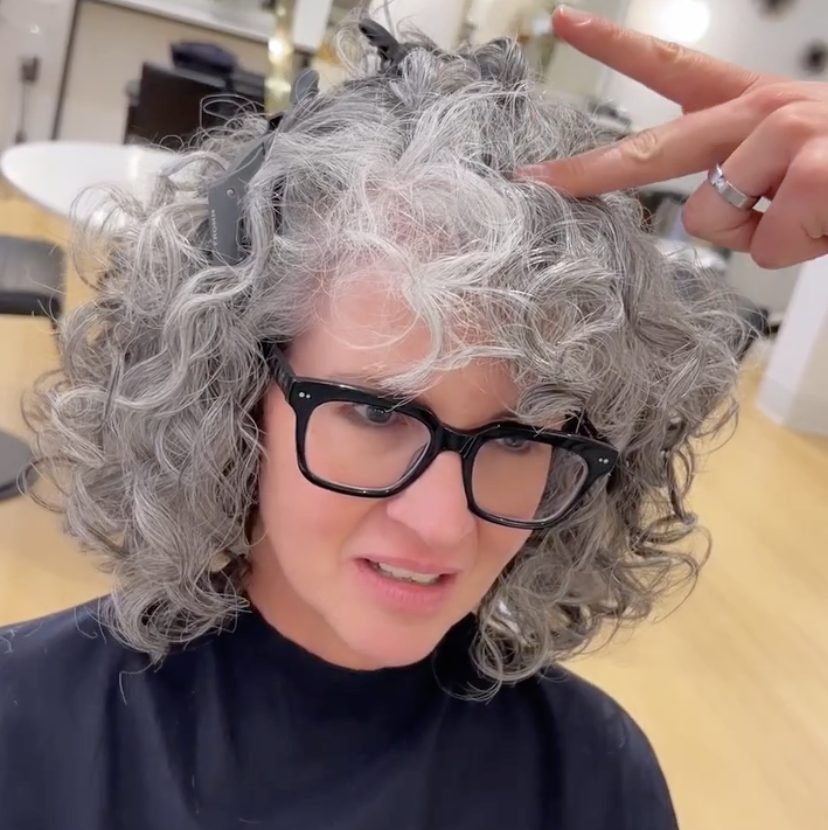 Airy Curly Bob with Fringe