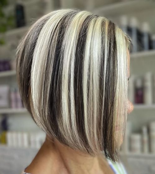 Angled Bob with Chunky Layers