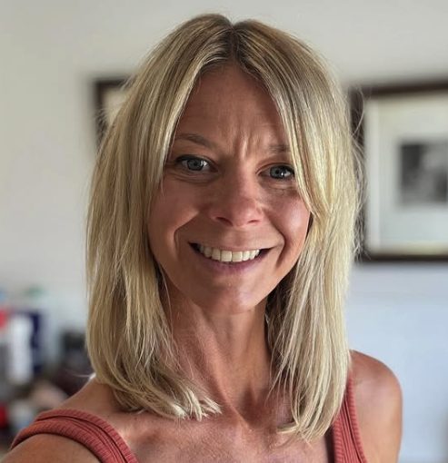 Asymmetrical Lob with Side Bangs