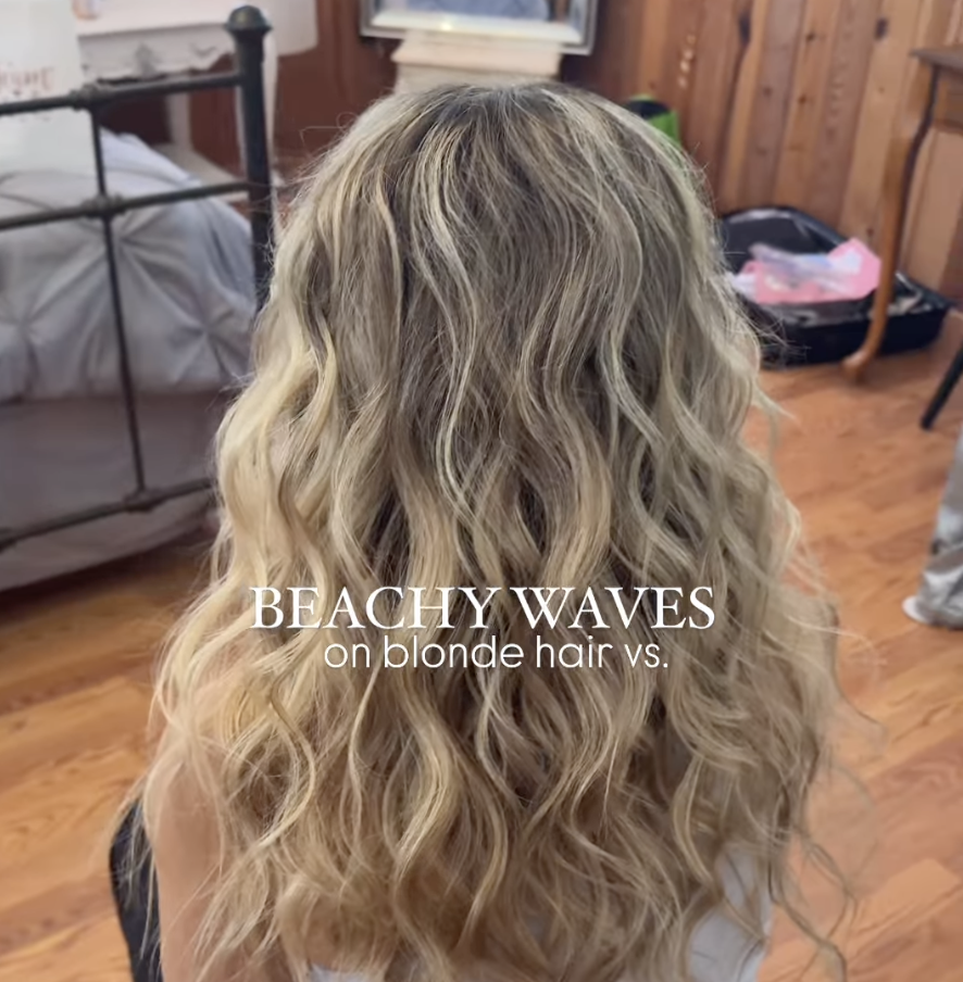 Beachy Waves on Medium Length Layered Hair