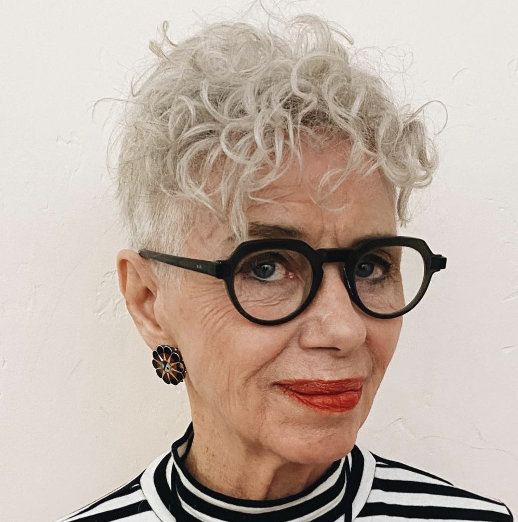 Chic Curly Layered Pixie