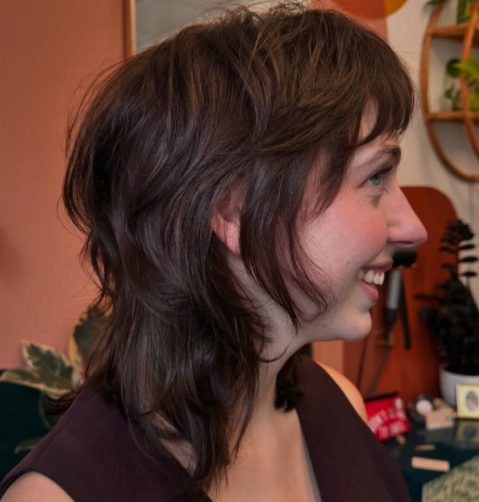 Chocolate Brown Shag with Gentle Waves